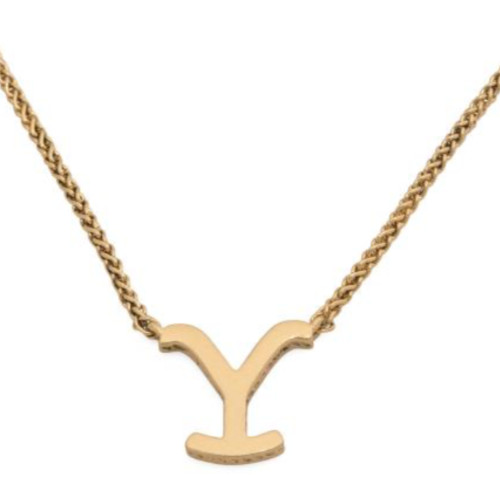 Kendra Scott Yellow Rose Yellowstone Dutton Short Pendant Necklace Vintage Gold