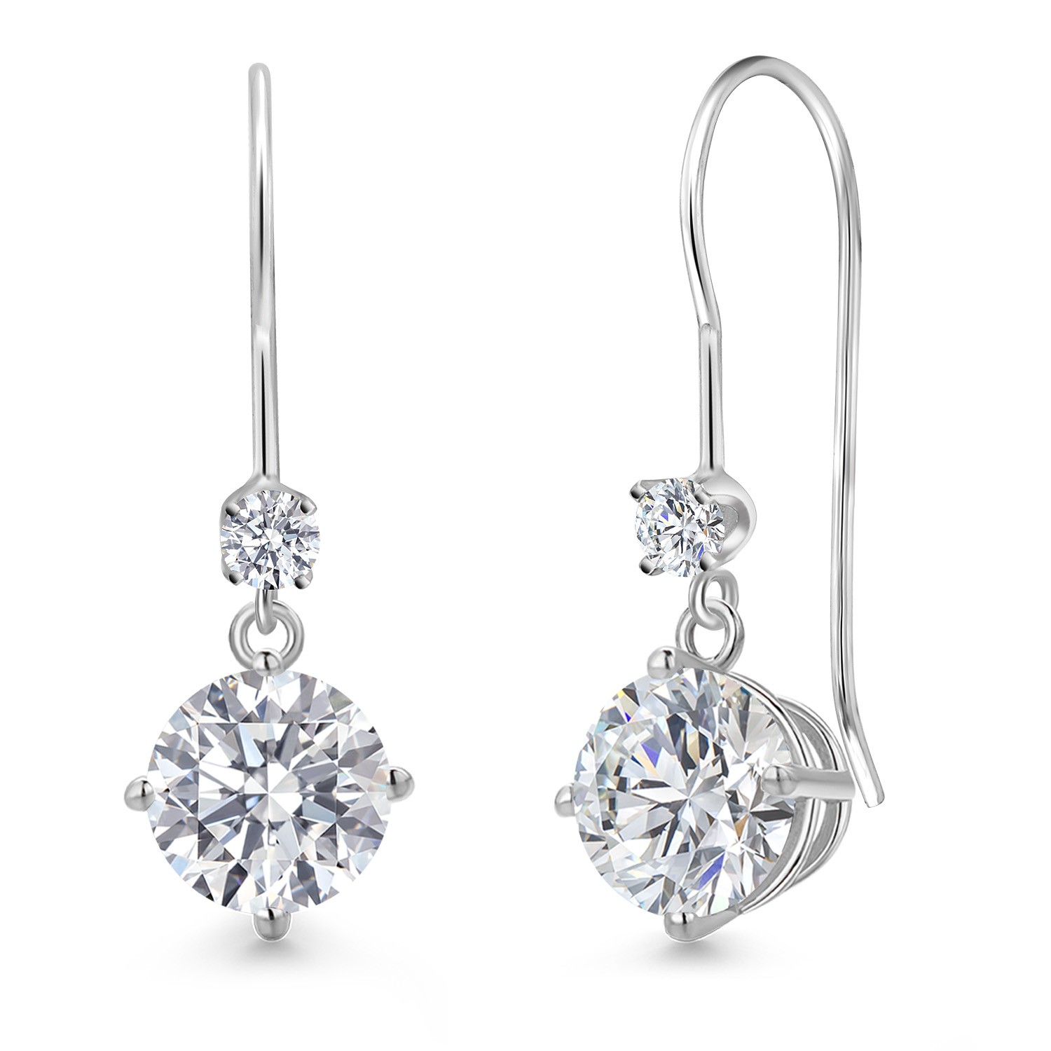 1.64 Cttw IGI Certified Lab Grown Diamond Dangle Drop Earrings For Women in 14K