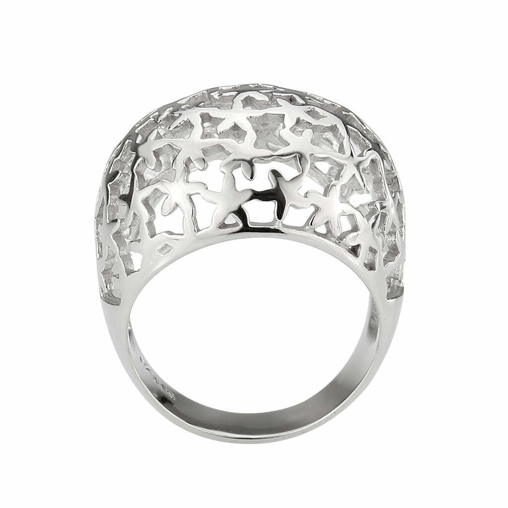 TK3802 – High polished (no plating) Stainless Steel Ring with NoStone in No