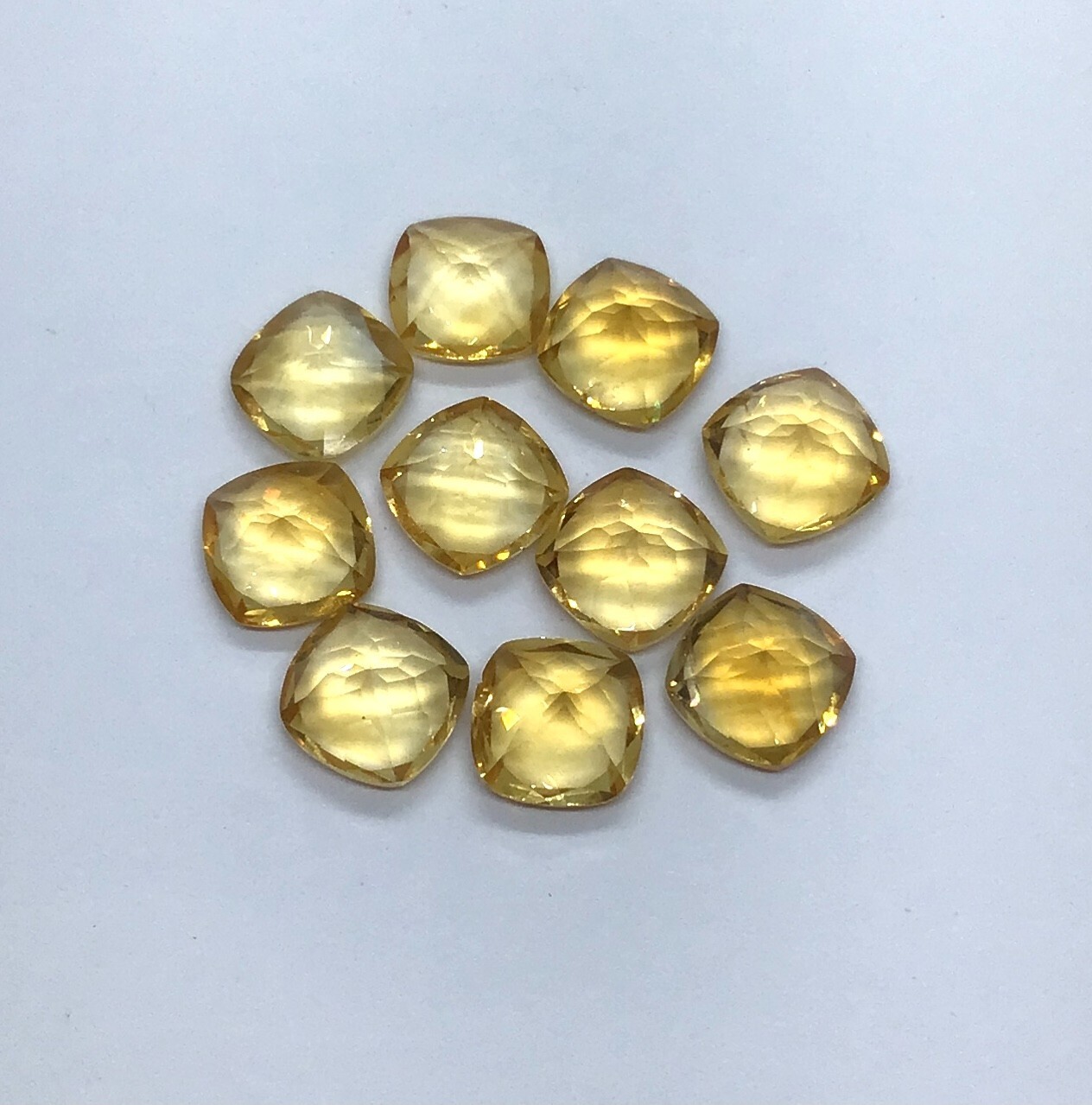 Natural Citrine Cushion Cut Faceted Loose Gemstone For Making All Type Jewelry