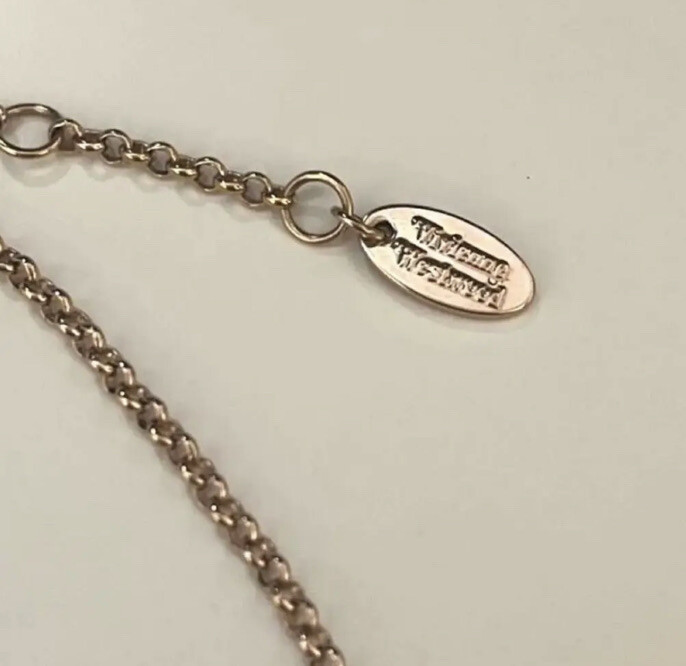 Vivienne Westwood Necklace MINI BAS RELIEF ORB Pink Gold From Japan