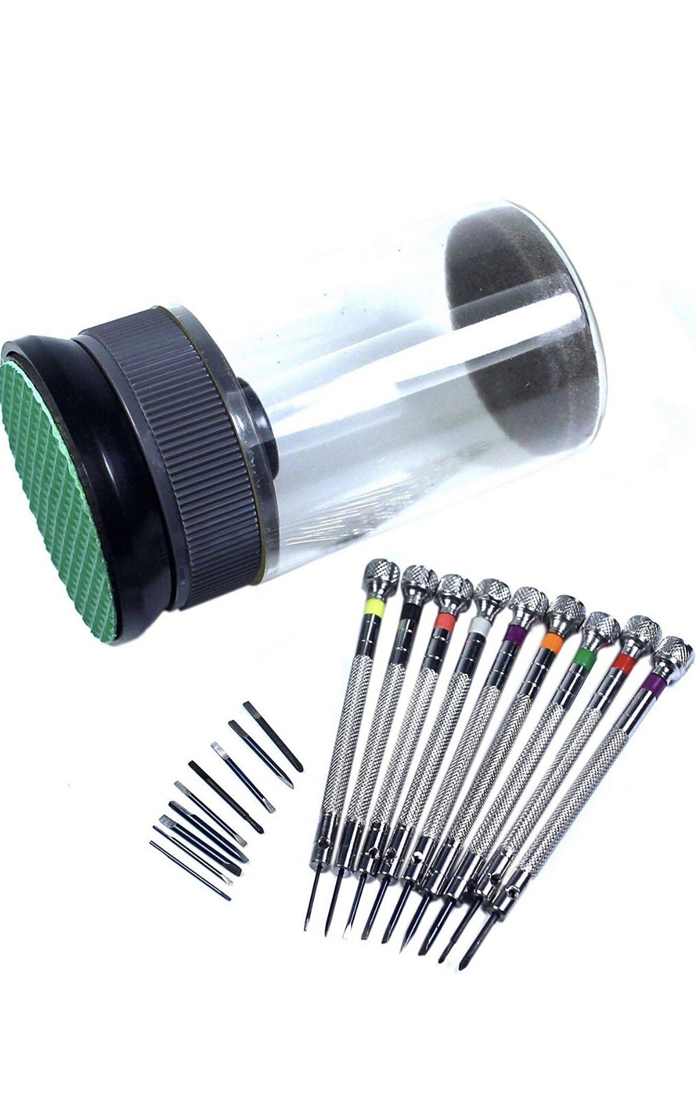 9 Pcs slotted screwdriver for RLX Rolex steel band screwtube parts tools