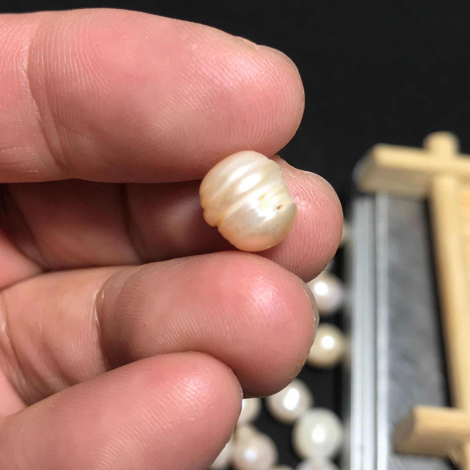 50g 35PCS 7-9mm Natural Cultured Pearl Loose Beads Baroque White Freshwater DIY