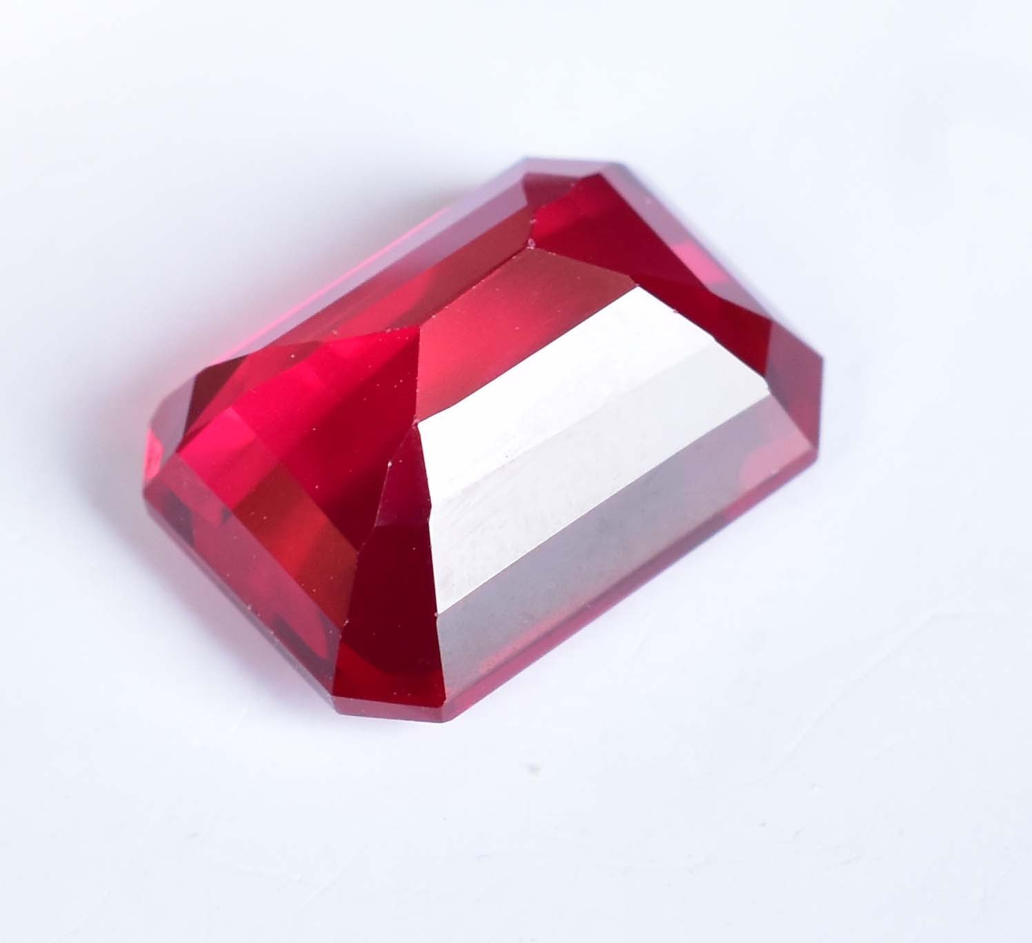 12.00Ct Natural Myanmar Red Spinel Certified Emerald Cut Flawless Loose Gemstone