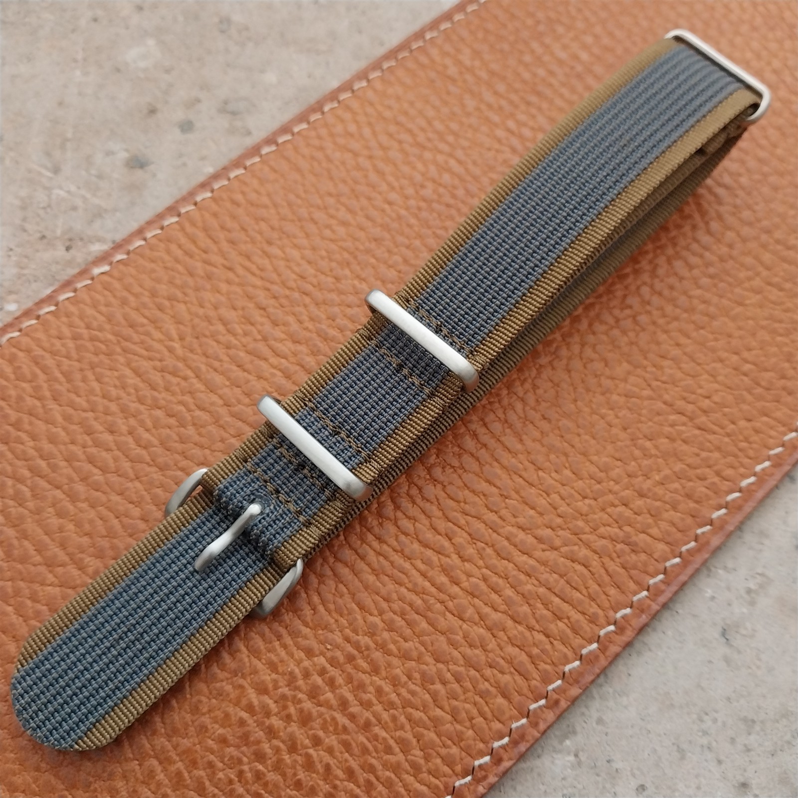 19mm Ribbed Striped Nylon Classic G10 Watch Strap