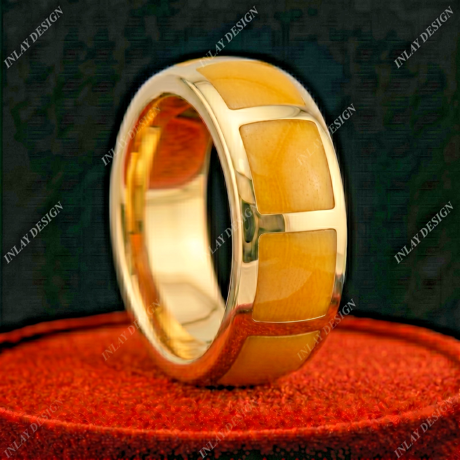 Natural Yellow Coral In 925 Sterling Silver Men & Women Wedding & Engagement Gif