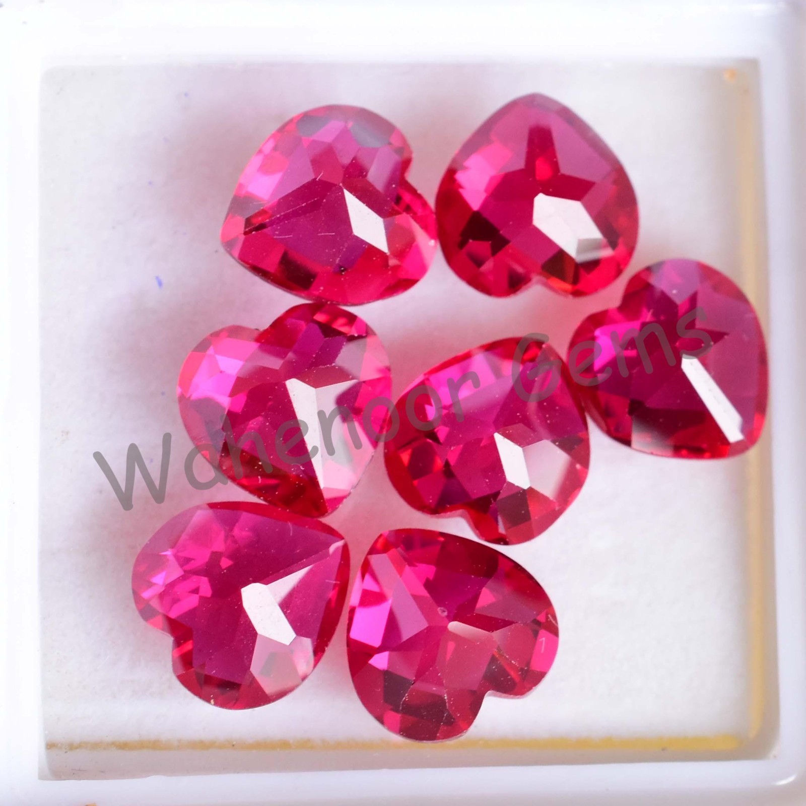 7 Pcs Natural MOGOK Red Pink Ruby 9.80 mm Certified AAA+ Loose Gemstone