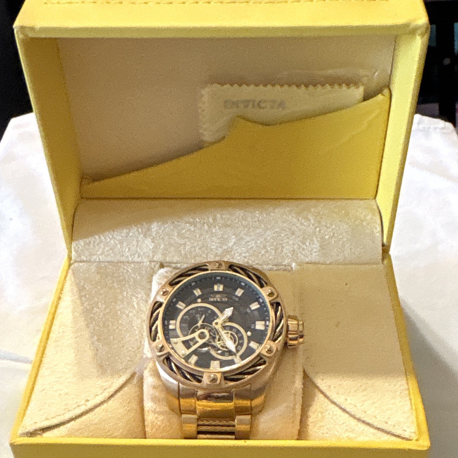 Invicta Bolt Men’s Automatic Watch Gold SS 52mm model 26775