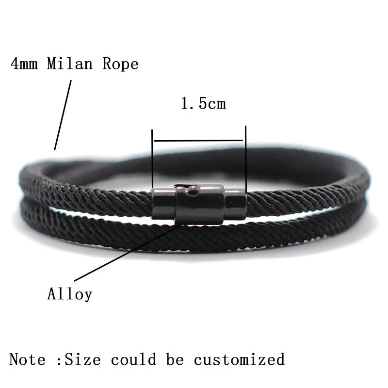 Simple Style Men’s Rope Bracelet Double Layer Thread Fabric Casual Accessory