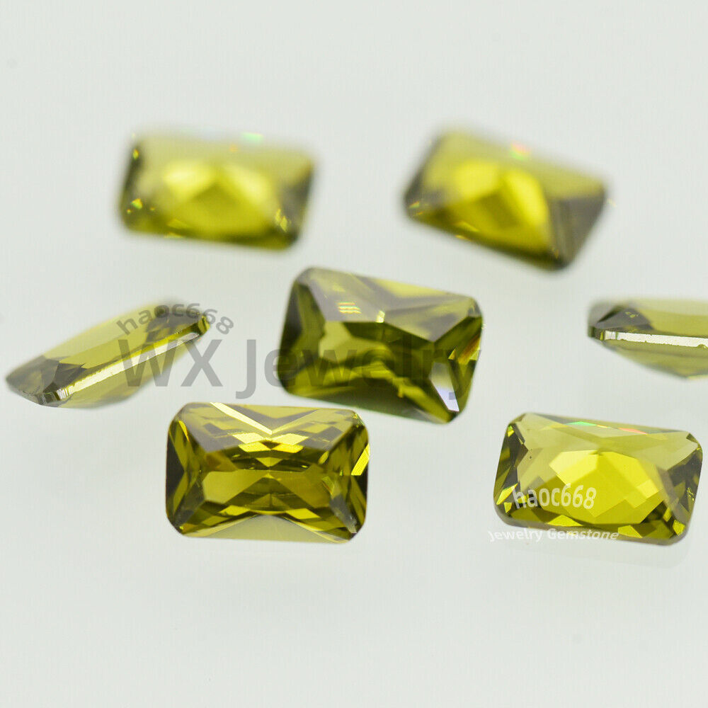 5A Multicolored 4x6mm-10x12mm Synthetic Octangle Loose Cubic Zirconia stone