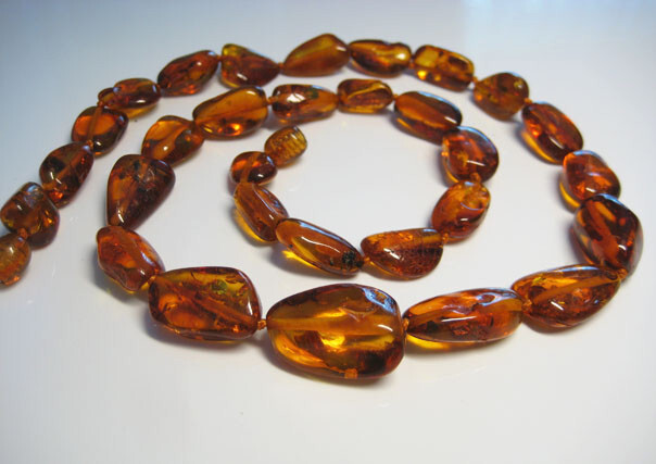 Massive Genuine Cognac Amber Beads Beautiful Baltic Amber Necklace 21 gr. !!!!