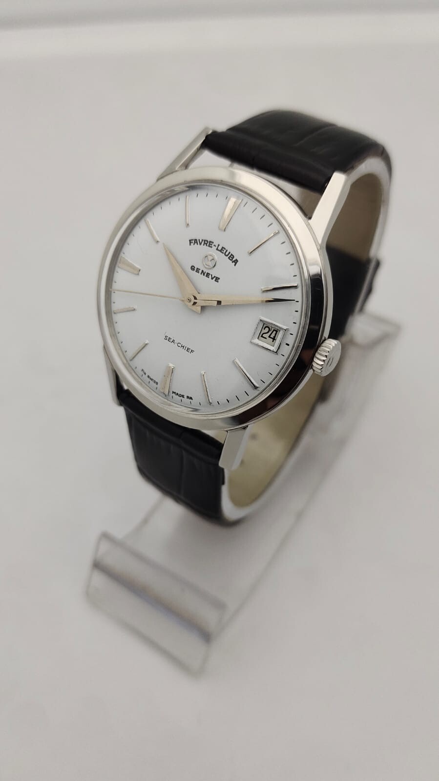 Favre Leuba Geneva Sea-chief Date-winding Men’ Watch Swiss Made White Dial