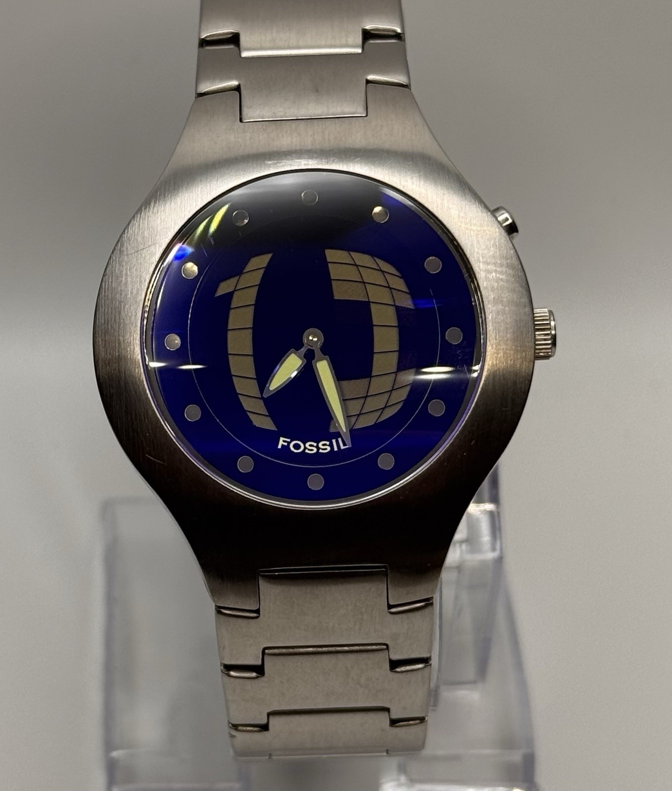 FOSSIL Big Tic JR-8052 Digital Analog Deep Blue Mens Wrist Watch ￼