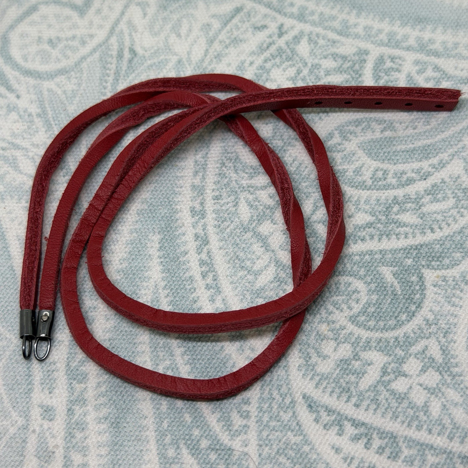 Authentic Trollbeads Red Leather 14.2 inch/36 cm Bracelet, New