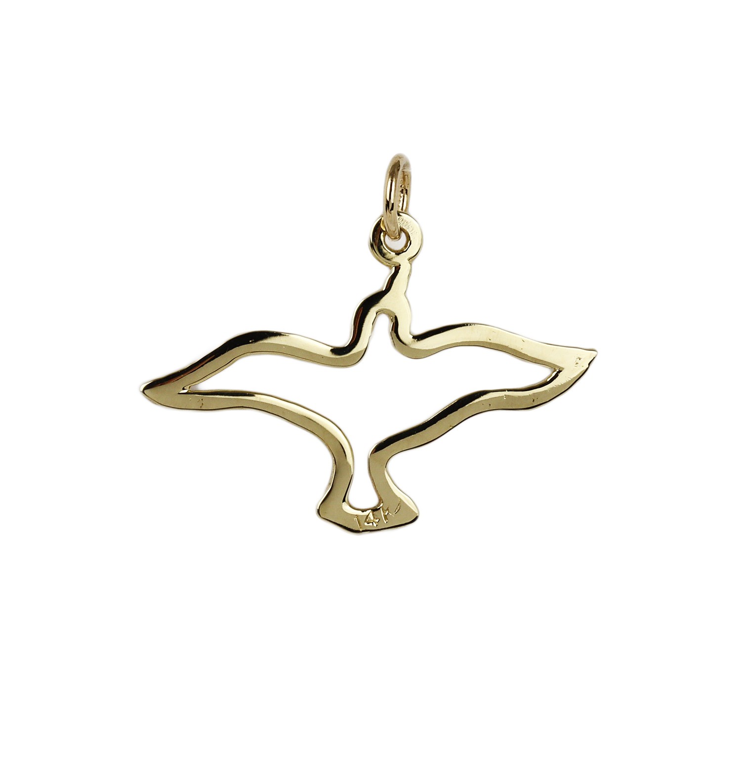 Women’s 14k Yellow Gold Seagull Bird Pendant