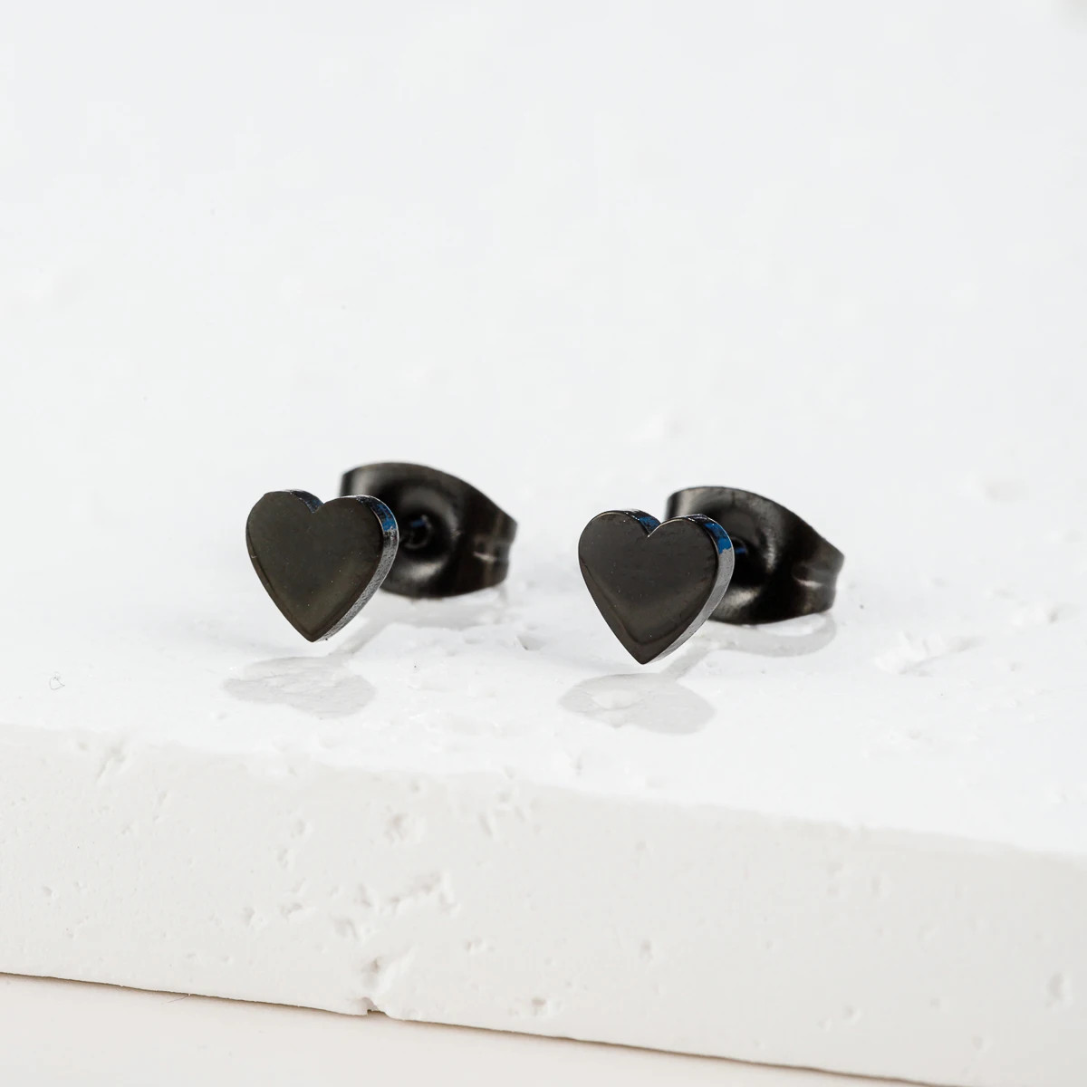 1 Pair Stainless steel Earrings Trend Korean Sweet Heart Fashion Stud
