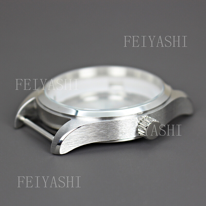 Brushed pilot watch case Stainless Steel For Japanese Seiko NH35 nh36 38 Aviator