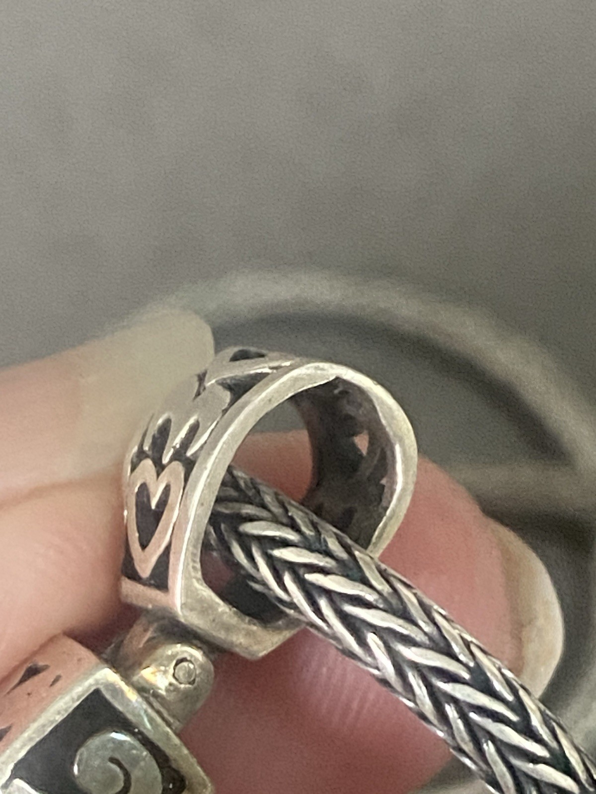 Sterling Silver Byzantine Chain W/Cross Pendant 40g