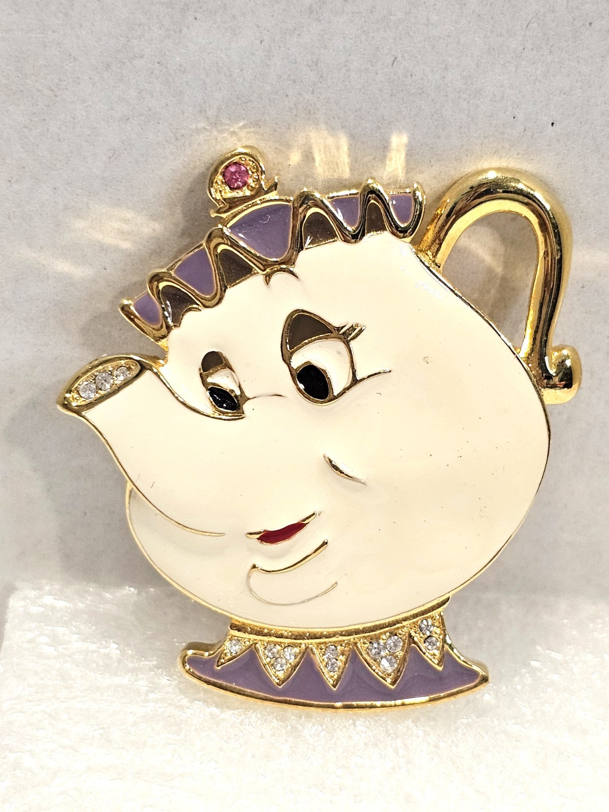 Disney Mrs. Potts tea pot enamel brooch
