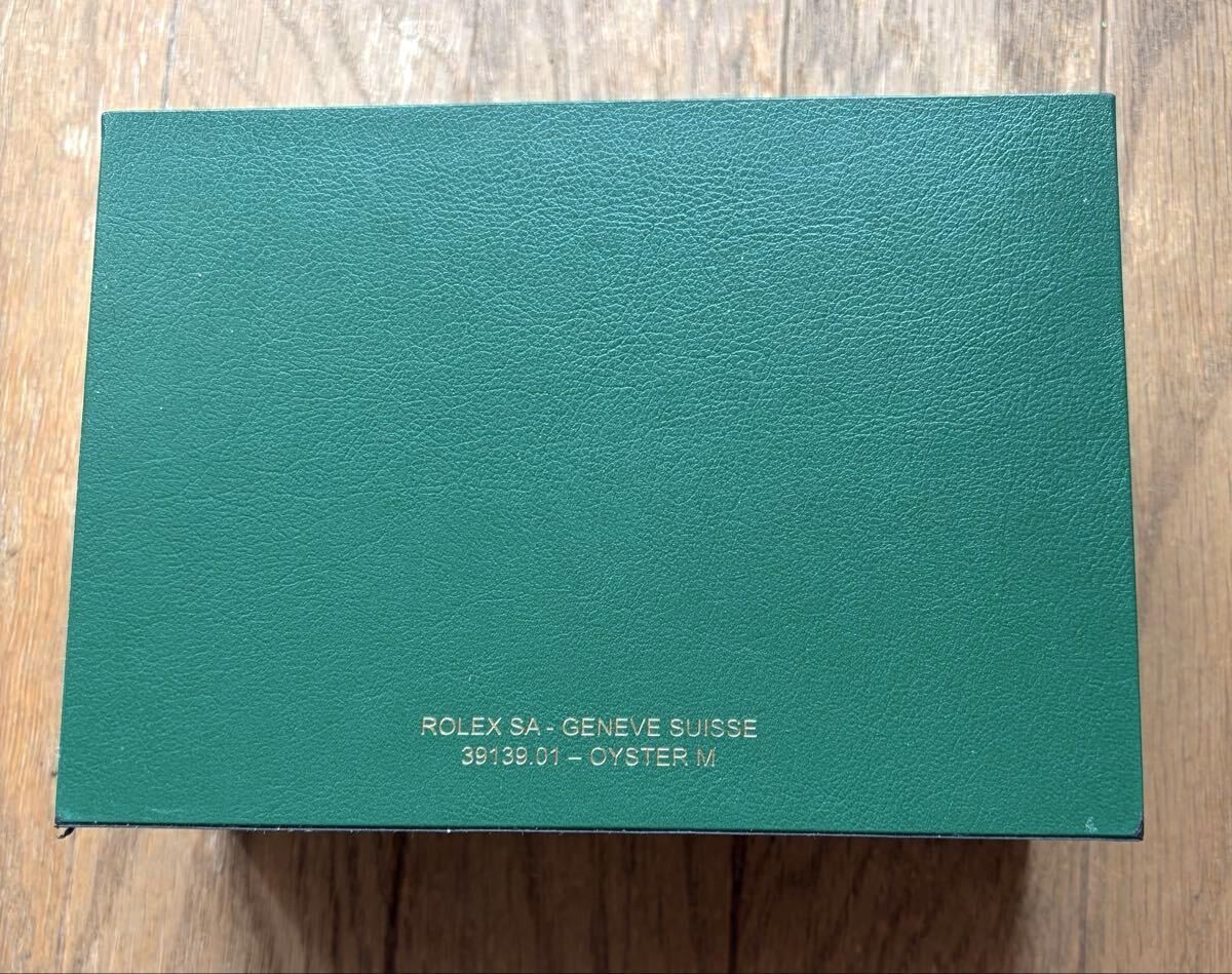 VINTAGE GENUINE ROLEX watch box case 39139.01 green wave wood 260628002yA