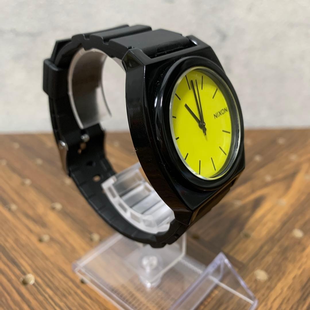 NIXON Time Teller P Yellow Wristwatch Analog Casual Everyday Wear Vintage