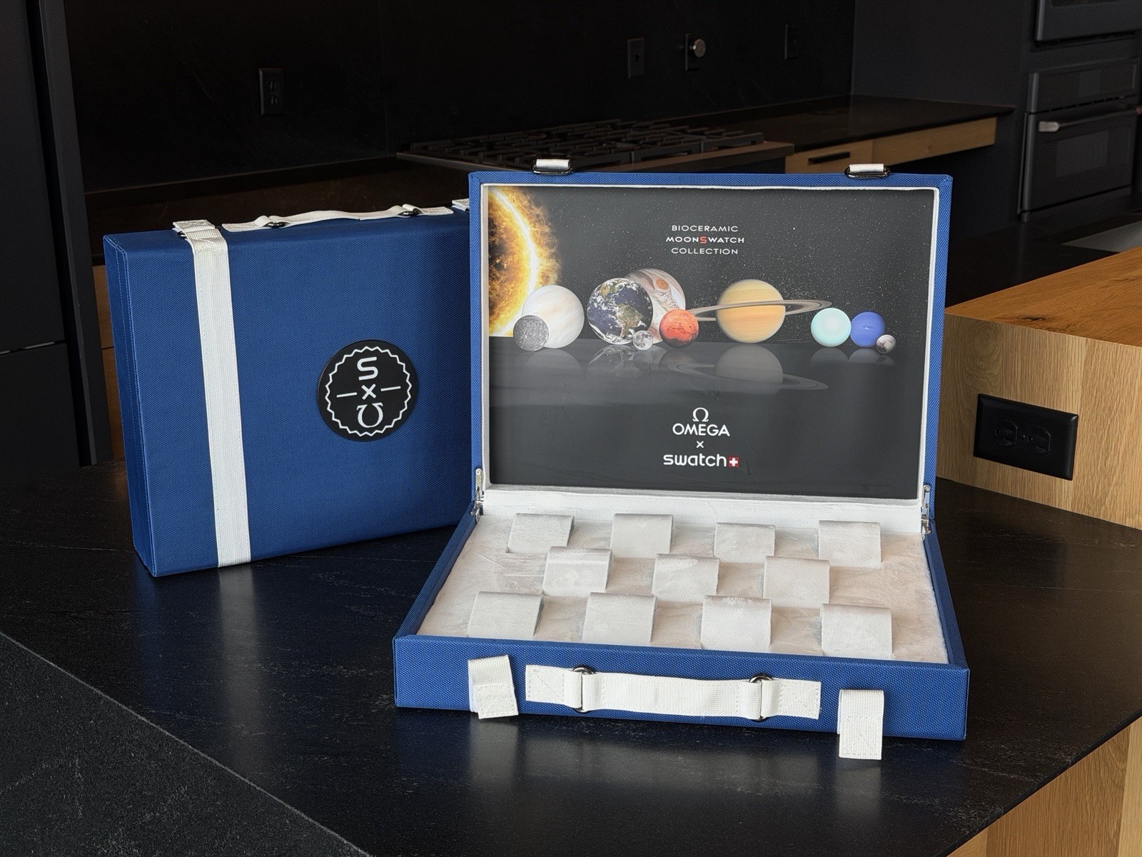 Omega x Swatch Mission to the MoonSwatch Suitcase Display Box