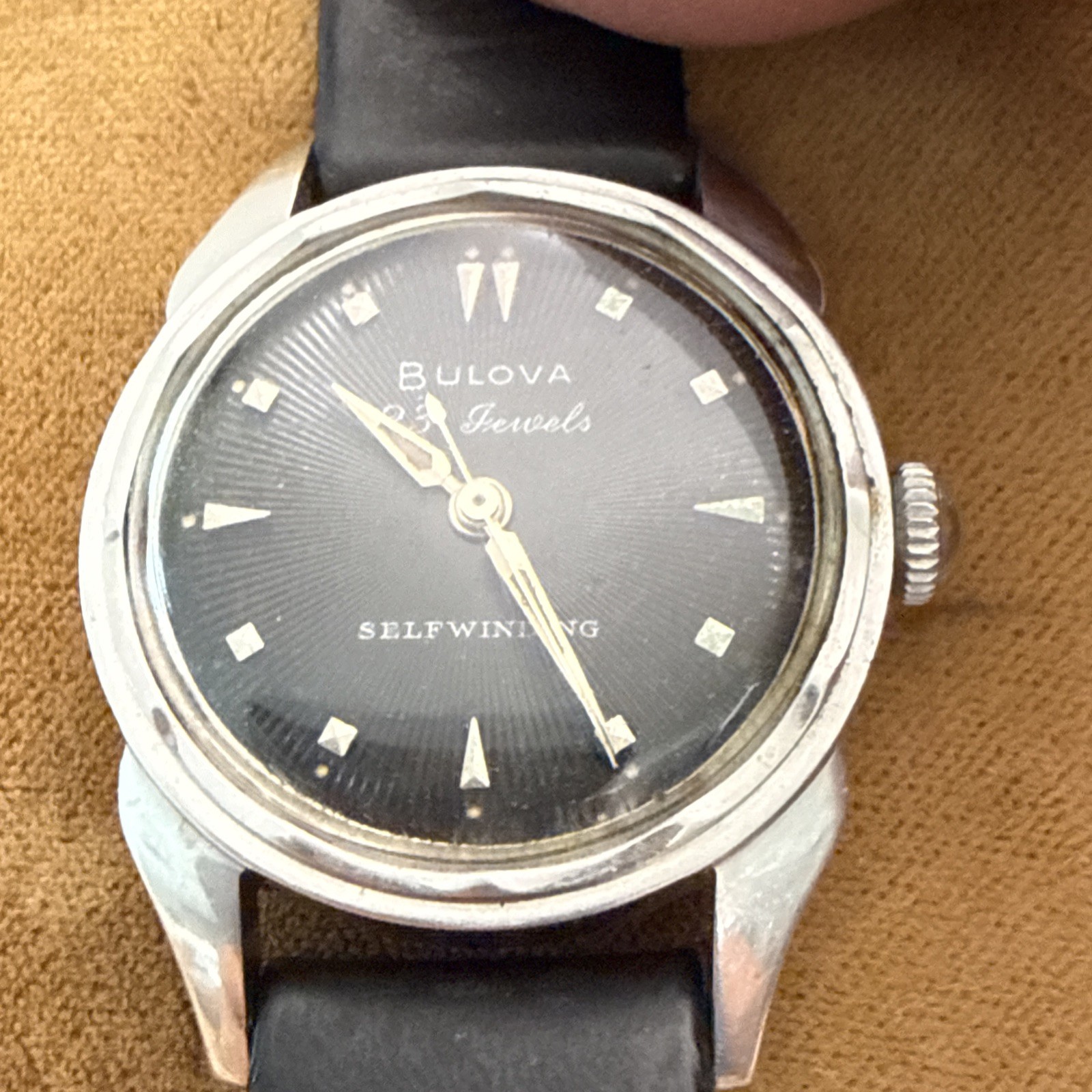 Vintage 1958 Bulova 23 Jewels Self-Winding Watch 10BPAC 6 Adjustments Sunburst