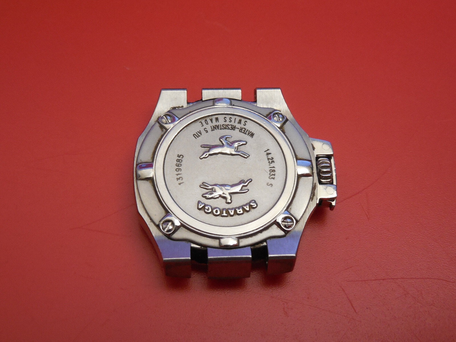 NON WORKING CONCORD 24MM DIAMOND STAINLESS STEEL MINI SARATOGA DATE HEAD ONLY
