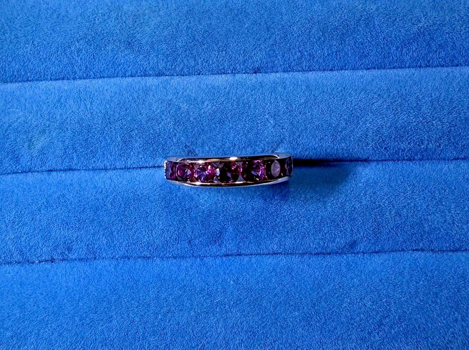 Tanzanian Wine Garnet Half Eternity Ring – Size 7 (2.30 ctw.)