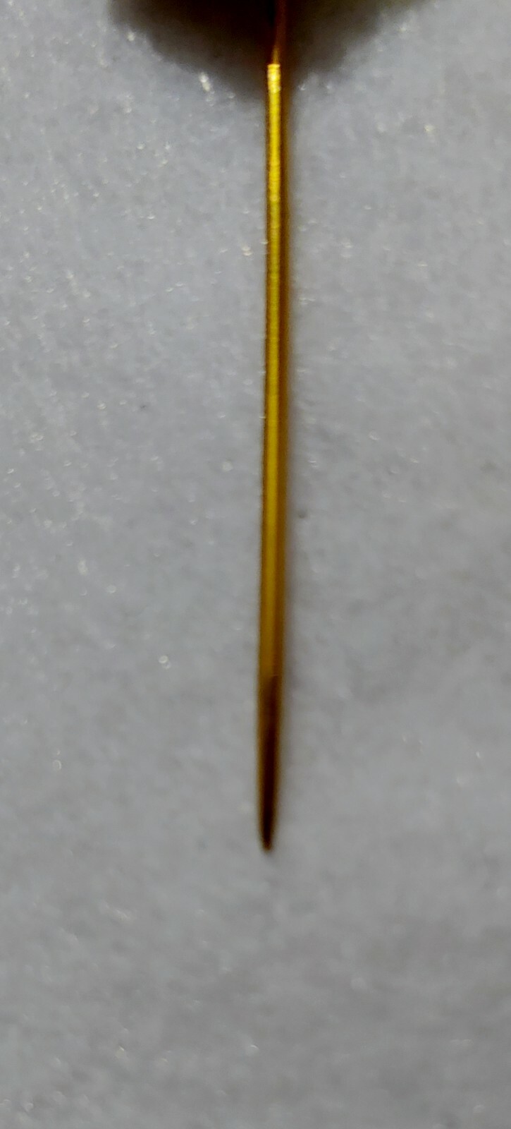 VERY NICE – Great Textured Gold Tone Faux Pearl Stick Pin – 2 1/8 in LONG