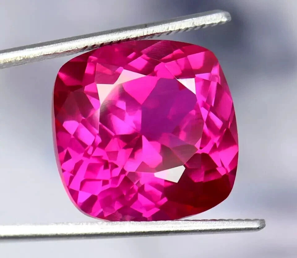 AGL Certified 8.65 Ct Natural Pink Sapphire Cushion Cut Loose Gemstone With Gift