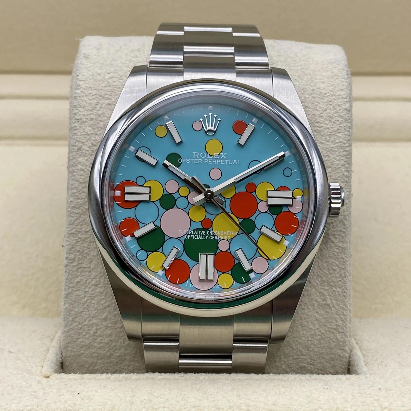 Rolex Oyster Perpetual 41mm Steel Celebration Dial Oyster Automatic Watch 124300