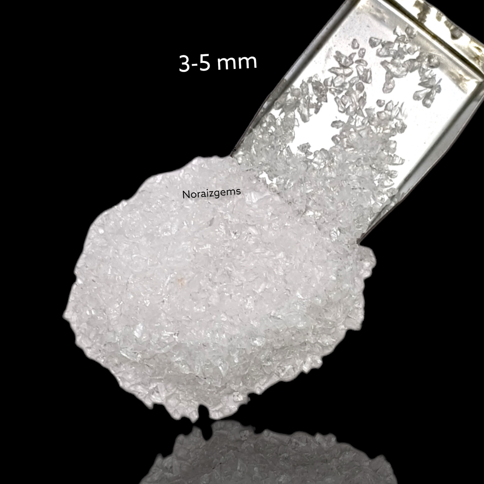 Crushed Crystal Hydro Quartz Gemstone Coarse For Woodworking, Ring Inlay, Resin