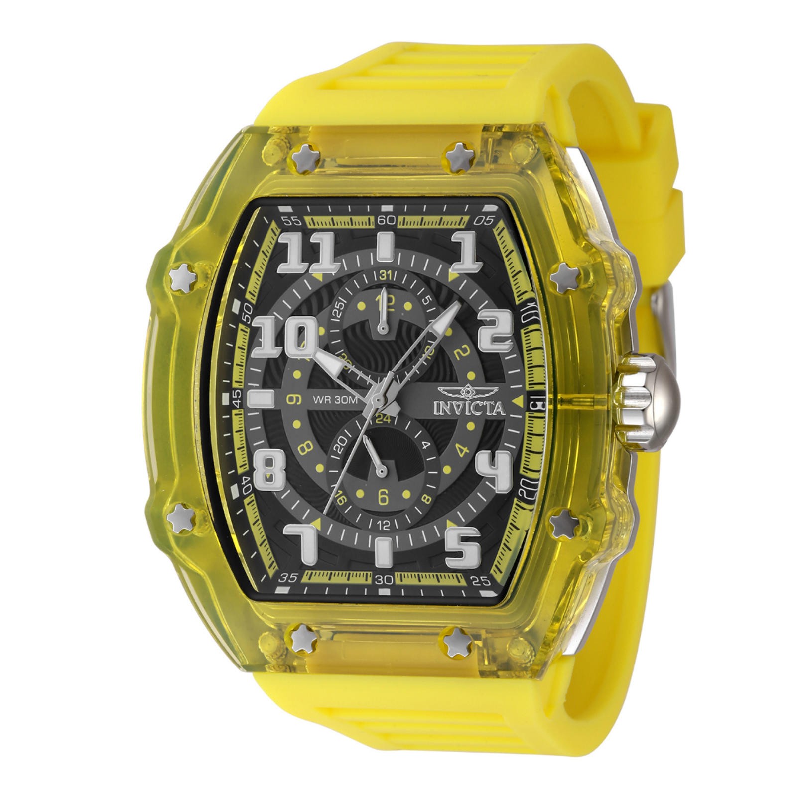 48449 – Invicta Racing Cyclone Men’s Watch – 48.5mm, Yellow (48449)
