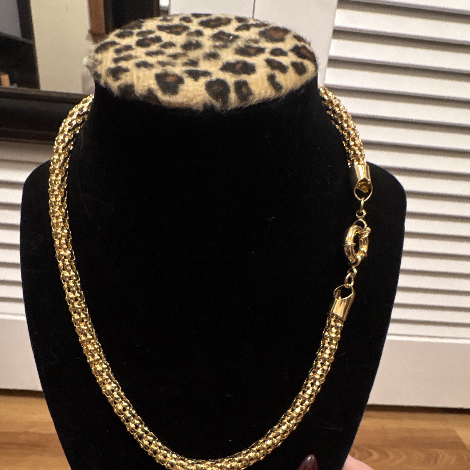 18k gold filled popcorn link 18” chain