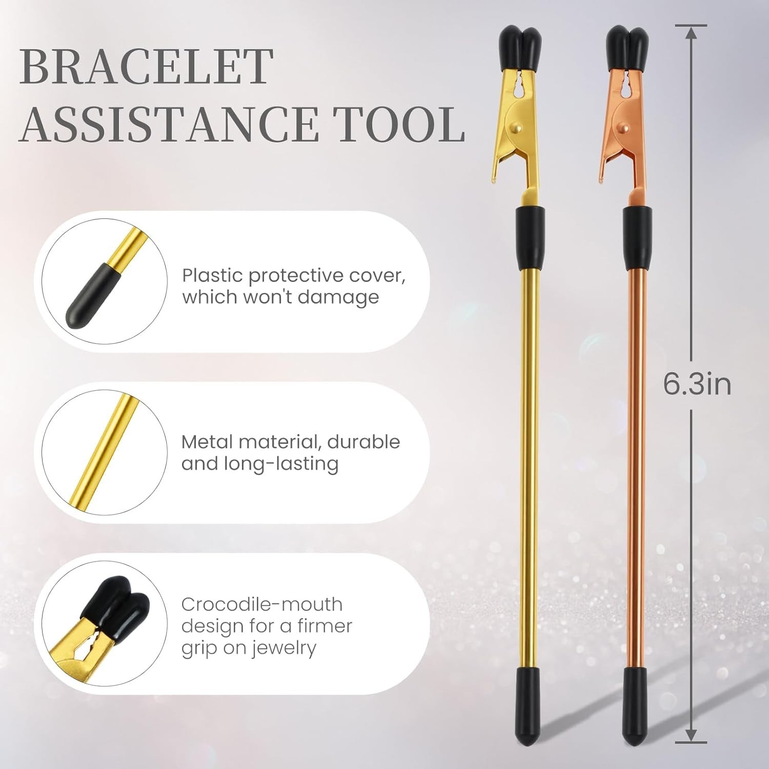 Jewelry Clasp Assistant with Non-Slip Tips, Perfect for Necklaces and Bracelets