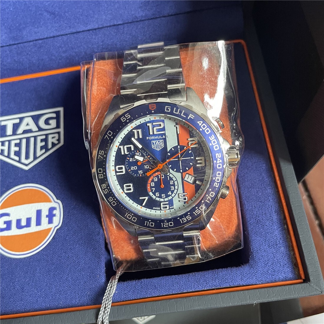 TAG QUARTZ CHRONOGRAPH FORMULA 1 blue MEN’S WATCH CAZ101AT.BA0842 GULF 43