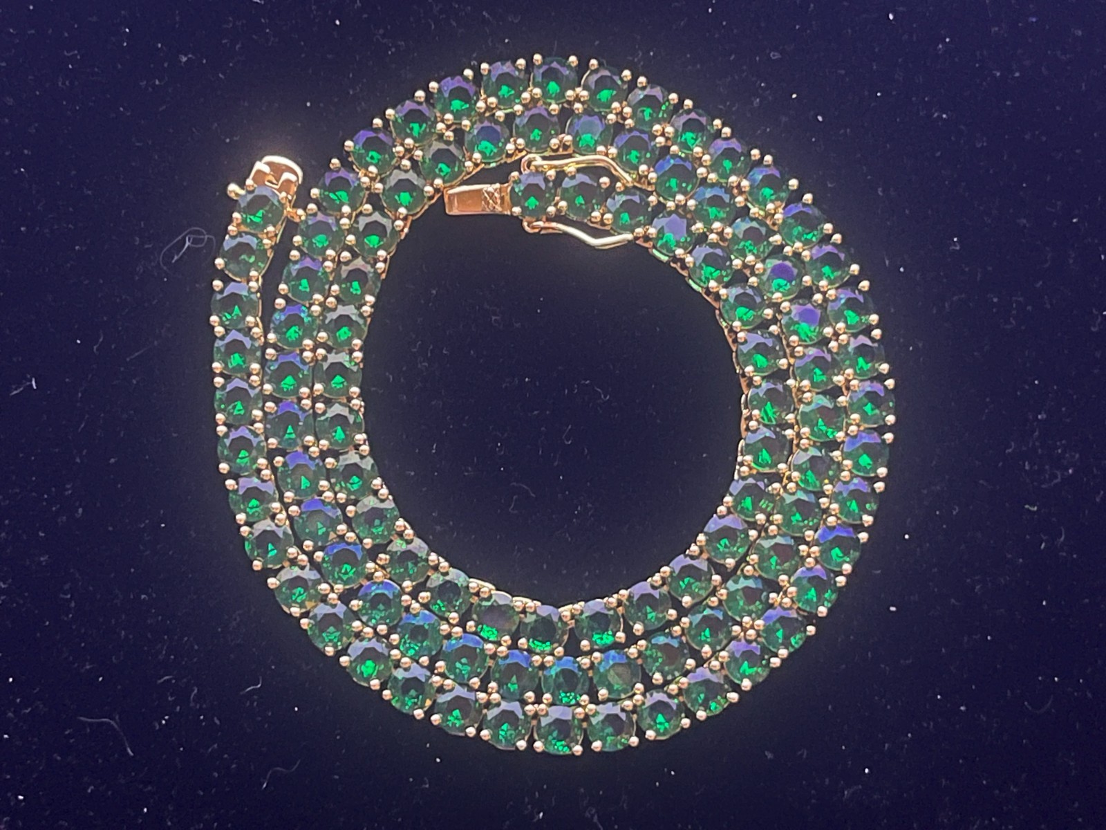 Colored Zirconia Tennis Necklaces ICED OUT Jewelry