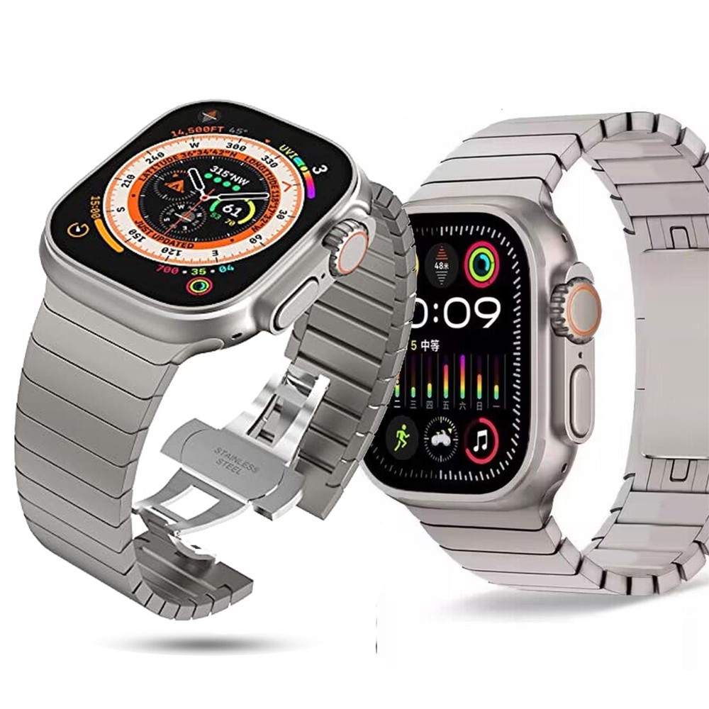 Stainless Steel Link Bracelet Band for Apple Watch 49mm Ultra 2 | 10 9 8 7 6 5 4