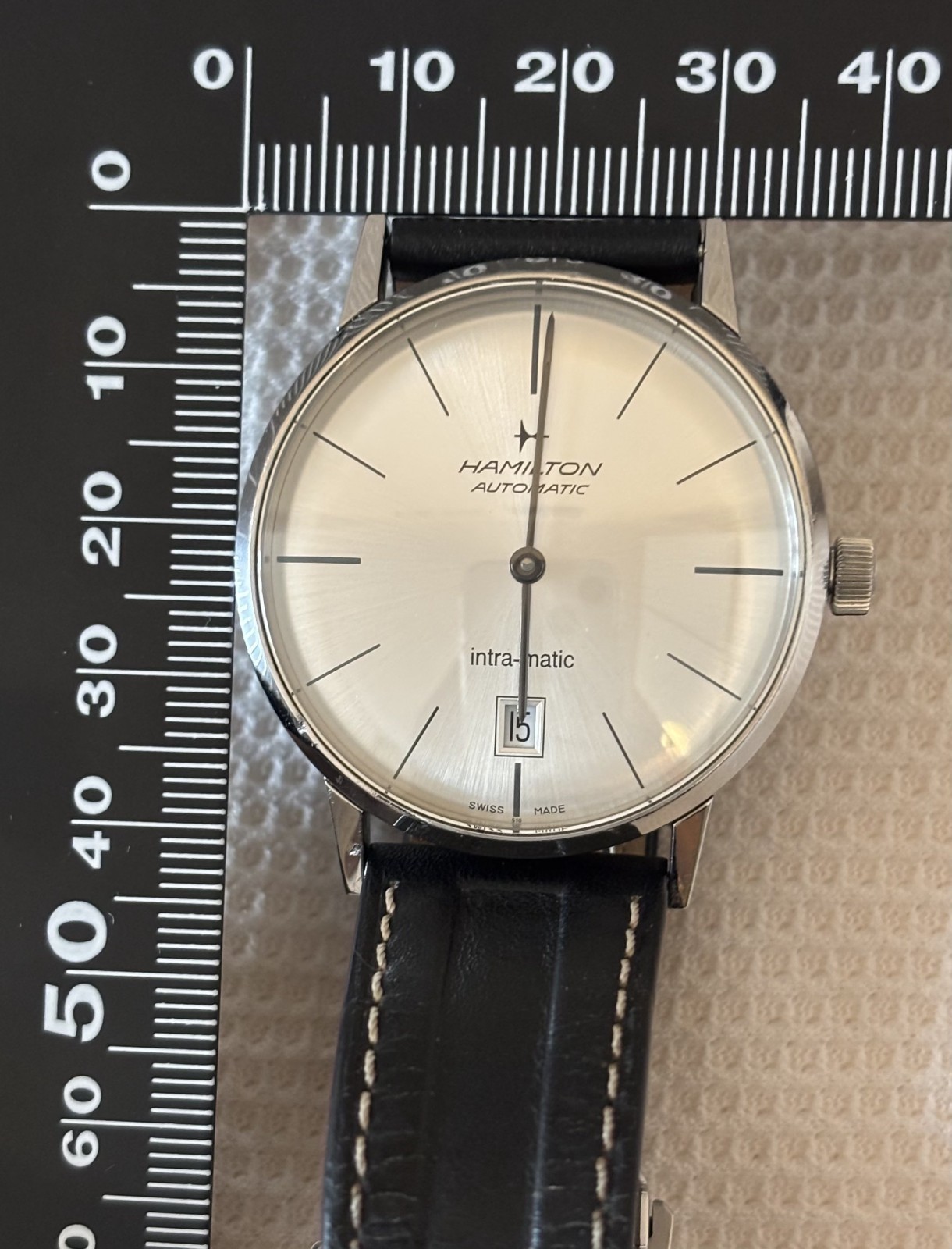 [Exc+5 w/Box] Hamilton Intra-Matic H384551 Silver Dial 21J Automatic Men’s Watch