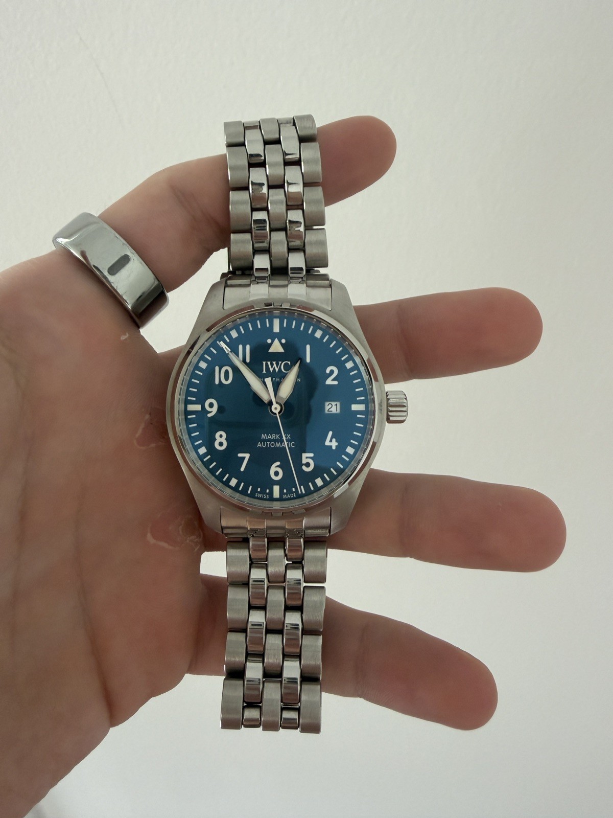 IWC Pilot’s Watch Mark XX 40mm Stainless Steel Blue Dial IW328204 with SW300