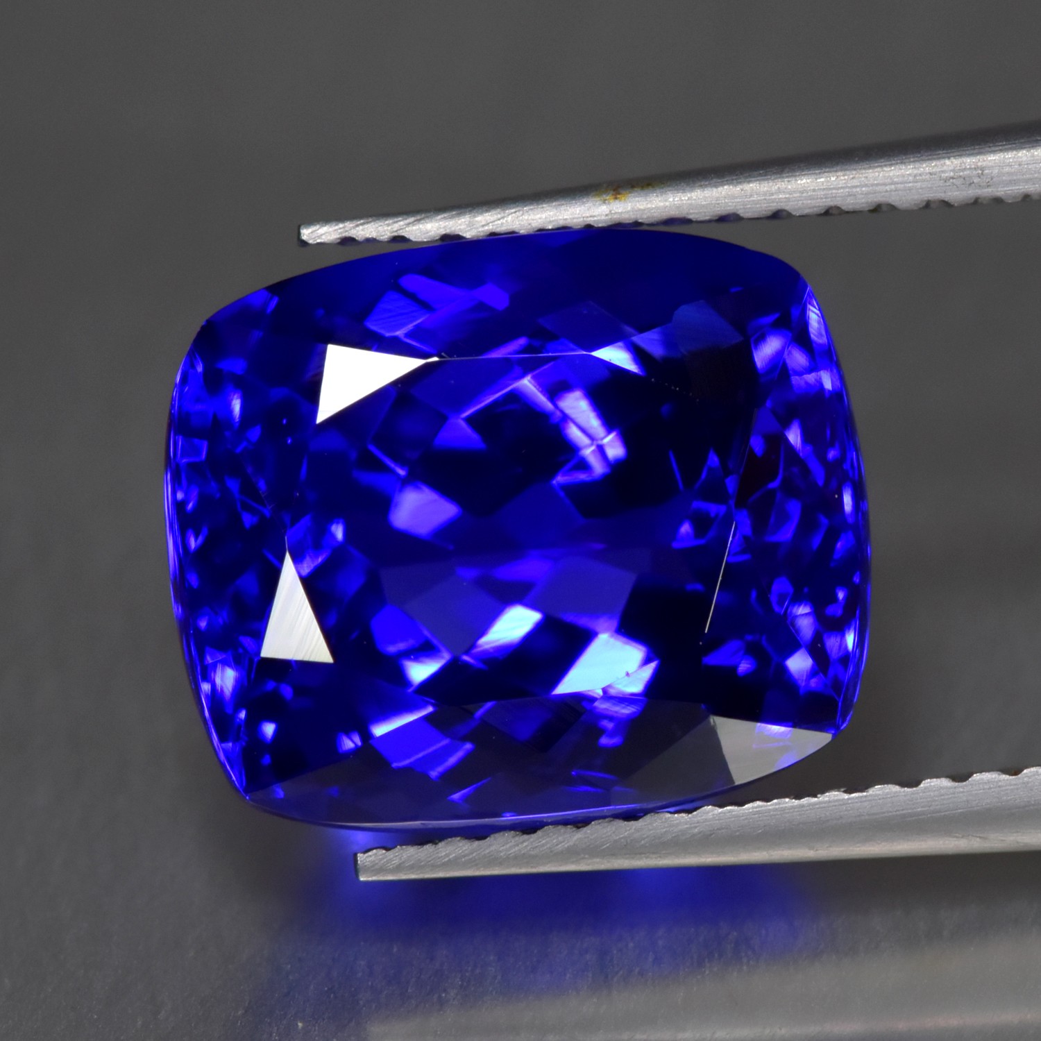 7.71Ct GIA Certified! Natural ‘D’ Block Tanzanite _ Cushion Loose Gemstone