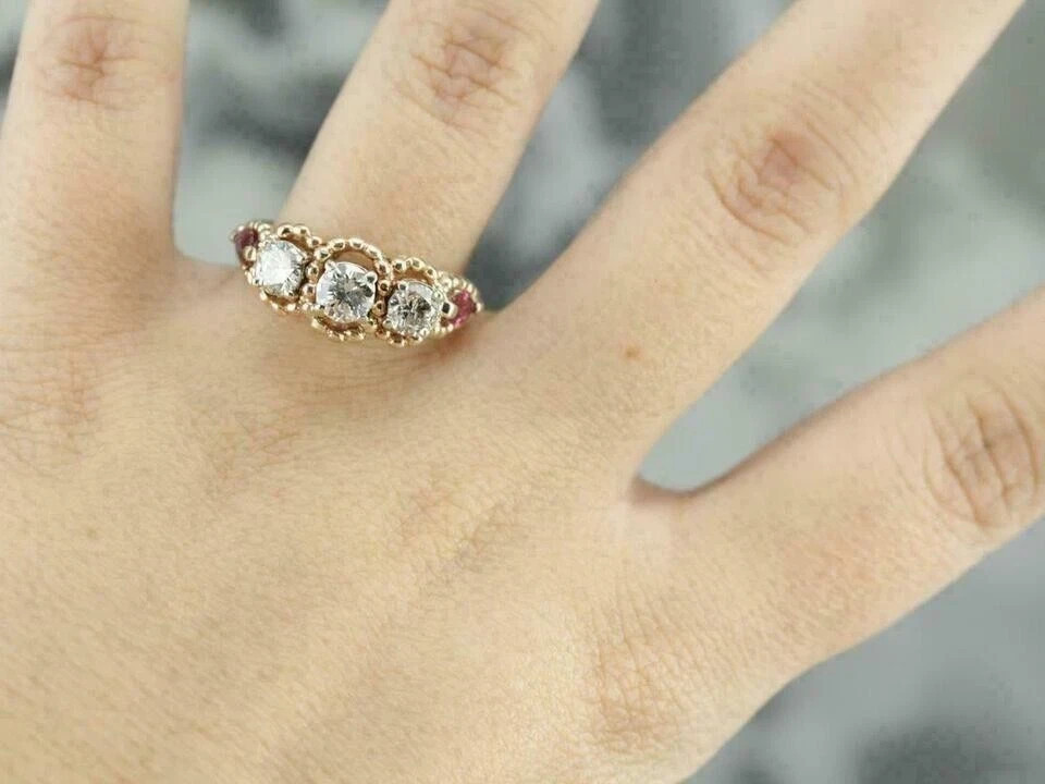 2Ct Round Cut Lab-Created Diamond Fancy Engagement Ring 14K Yellow Gold Finish