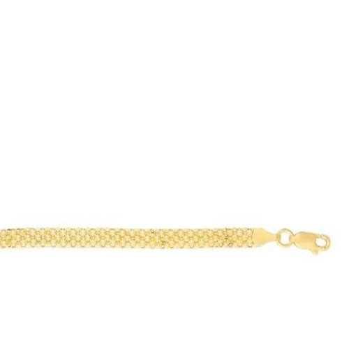 14k 16″ Yellow Gold 4.7mm Bismark Braided Link Chain Necklace 3.3 Grams