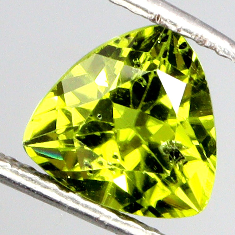 Trilliant Cut 100% Natural Unheated Top Rich Green Peridot 4.23 Ct 10mm Gemstone