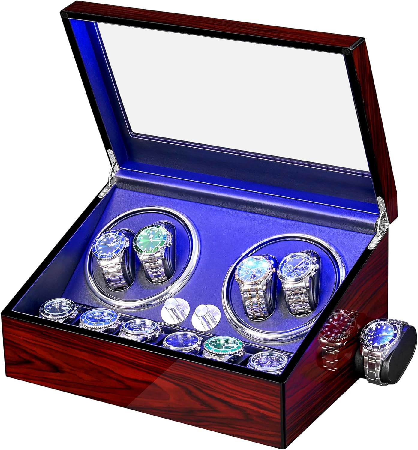 Watch Winder for Automatic Watches, Automatic Watch Winder Box | 4+6 Watch Rotat