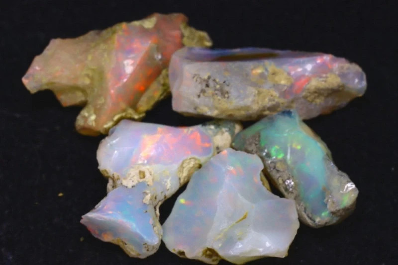 Cut Grade Opal Rough Lot AAA Grade 10 Pieces Large Size Ethiopian Welo Opal Raw