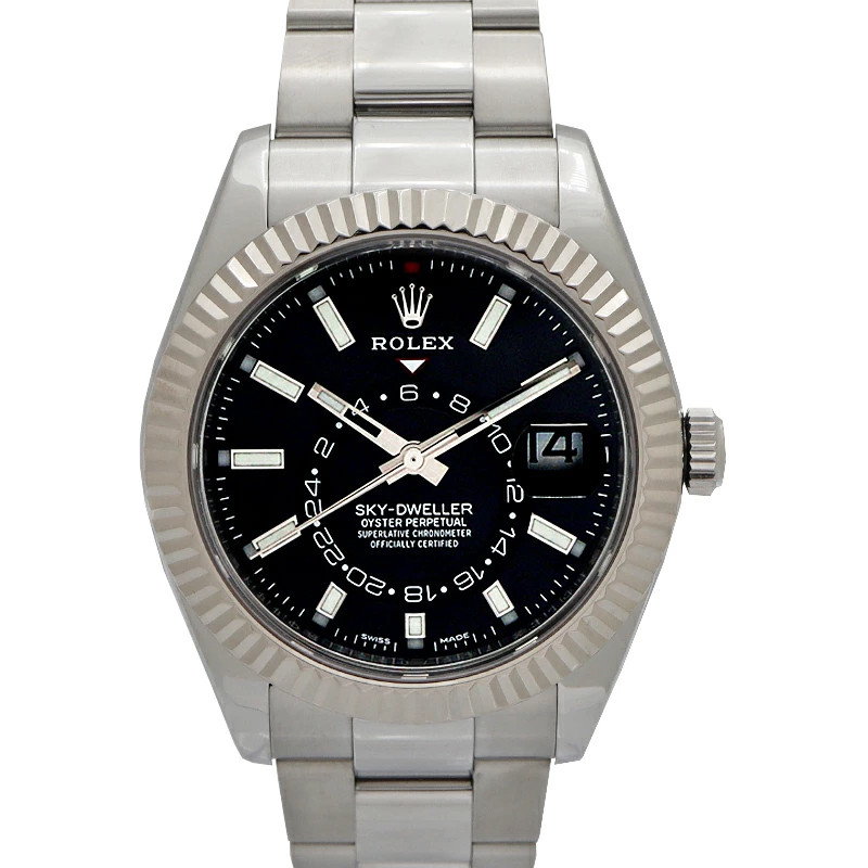 ROLEX Sky-Dweller 326934 Black Case Size 42mm Men’s Used Watch #11520