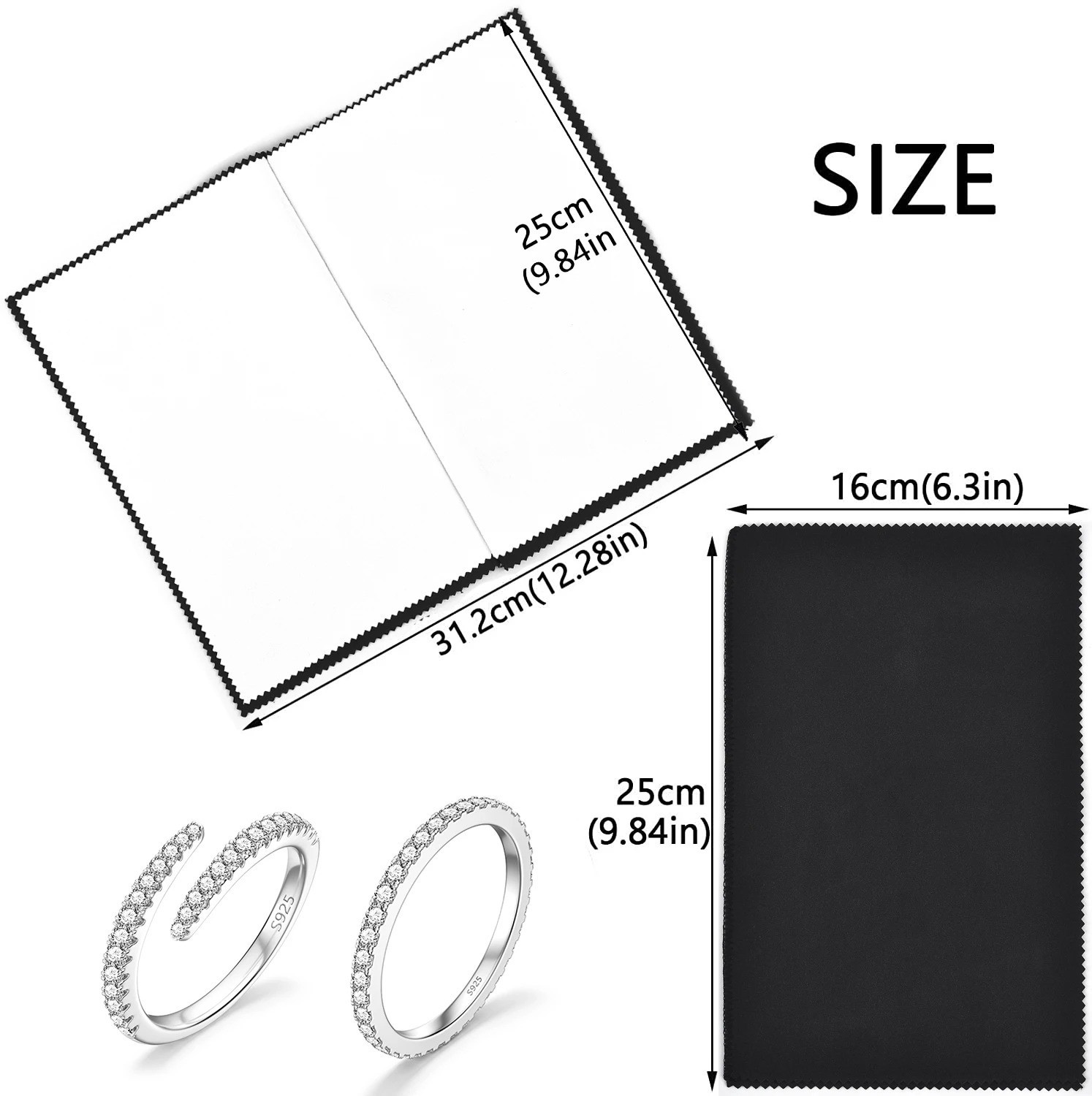 1Pc Large Polishing Cloth Cleaning Jewelry Gold Silver Cotton Jargod Wipe Wiping