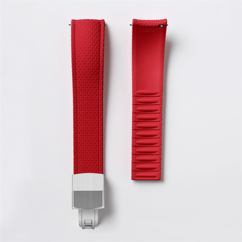 20/21/22mm CTS Fluorocarbon Rubber FKM Quick-Release Watch Strap Adjustable